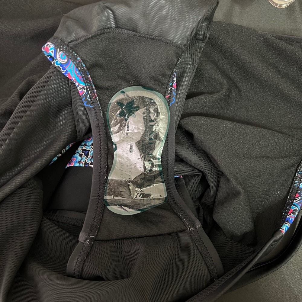 NWT - Swimsuits for All Size 12 One Piece Swimsuit Black Blue Paisley Print - Picture 9 of 10